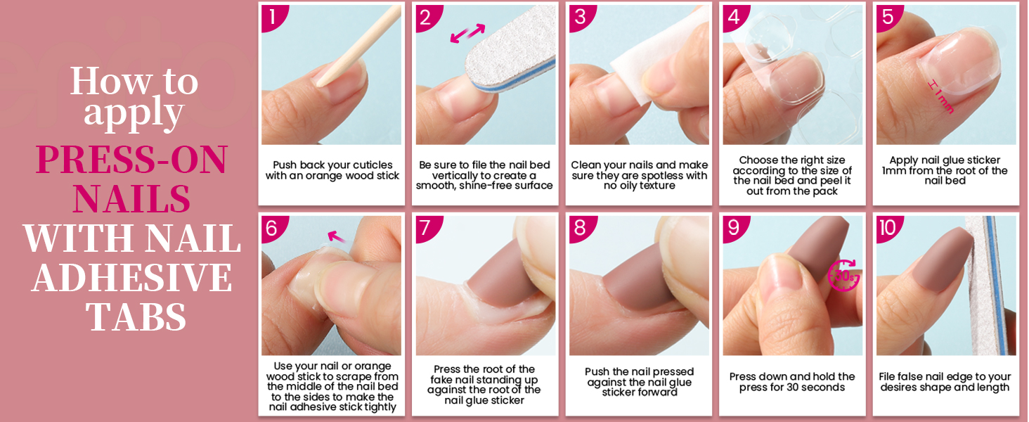 how to apply fake nails
