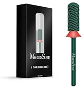 MelodySusie Safety Nail Drill Bits, 3/32'' Smooth Round Top Small Barrel Carbide Bits, Fast Remov...
