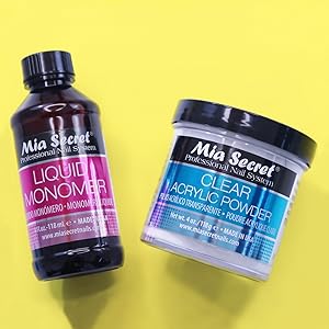 Mia Secret monomer and clear acrylic powder