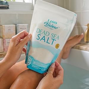 1400 Below Dead Sea Salt by LA SALT CO foot and spa bath soak