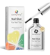 Gel Nail Glue Super Strong: 15ml Nail Glue Gel 6 in 1 for Acrylic Nails Tips and Clear Press on F...