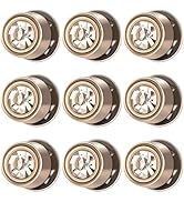CustomyLife 10 Pcs 10mm No Sew Crystal Buttons Mini Detachable Silver Rhinestone Brooches Pins Re...