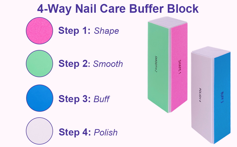 4 steps nail care buffer block