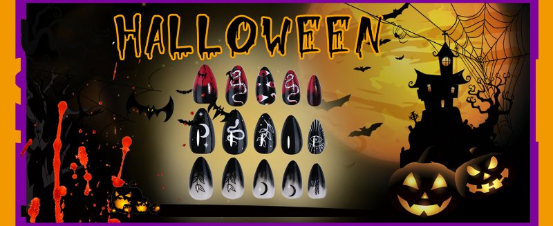 halloween press on nails