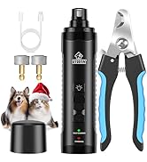 VIWIK Dog Nail Grinder, Dog Nail Trimmers for Large Medium Small Dogs & Cats, Super Quiet Electri...