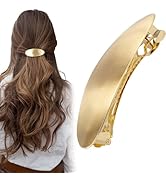 CustomyLife 3inch Oval Hair Barrette Vintage Metal Large Hair Clip Gold French Wedding Prom Forma...