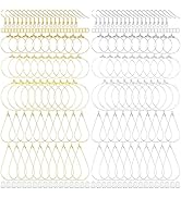 CustomyLife 700pcs Hypoallergenic Earring Making Kit, Gold/Silver Earring Beading Hoops and Hooks...