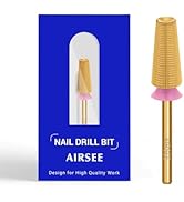 AIRSEE Tungsten Carbide 5 in 1 Acrylic Nail Drill Bit Efile Electric File Machine Head Tip for Ma...