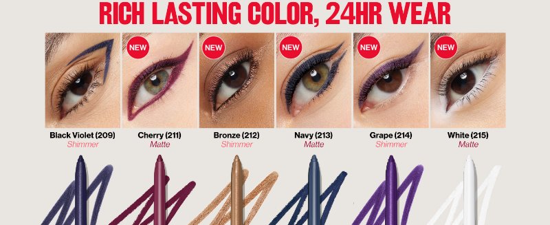 colorstay eyeliner pencil new shades