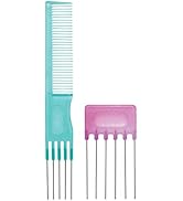 Cricket Ultra Clean Metal Lifting Combs for Styling, Fluffing and Volume (Colors May Vary)