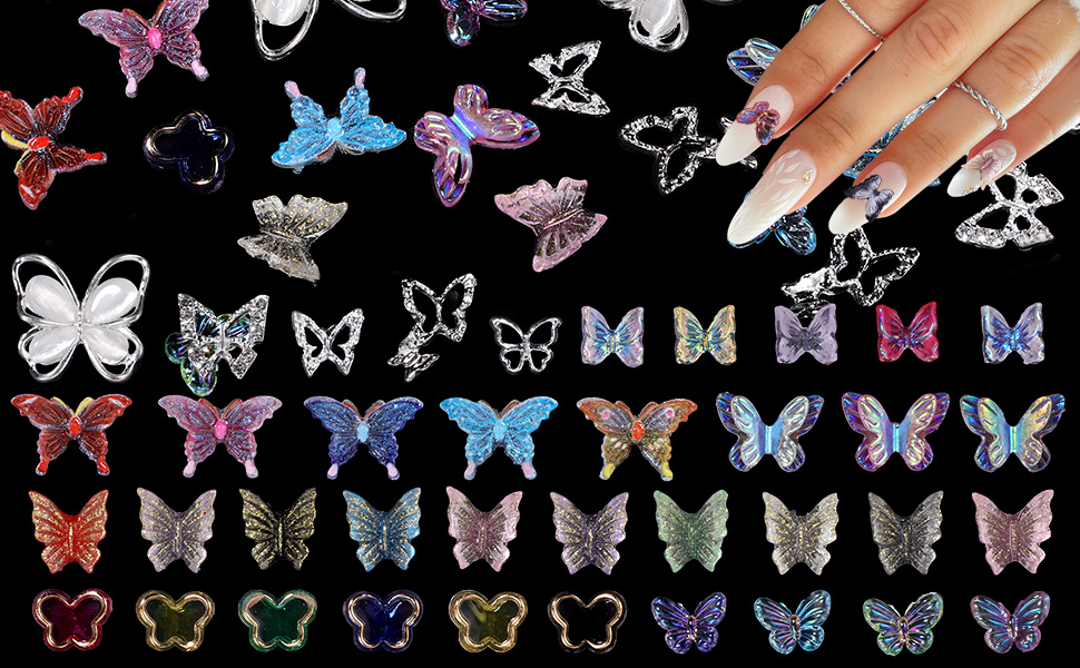 Butterfly Crystal Nail Charms