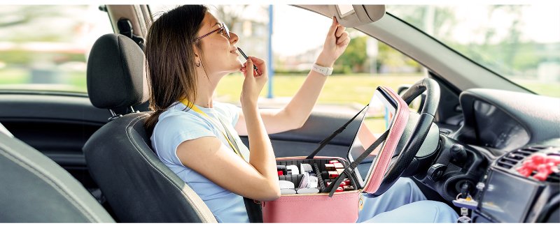 portable vanity mirror with light