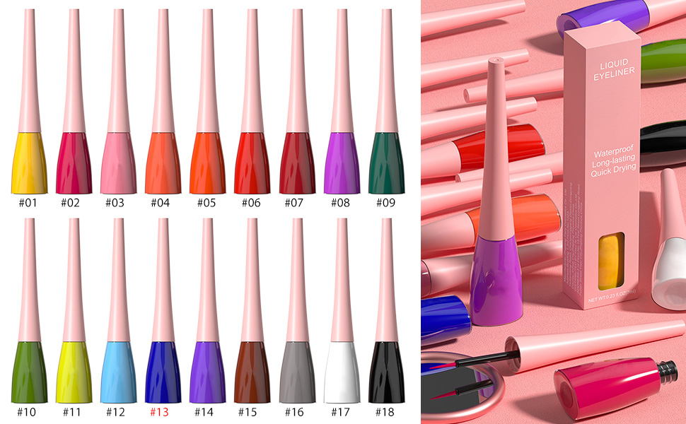 1Pcs Dark Blue Liquid Eyeliner Waterproof Dark Blue Eye Liners for Women
