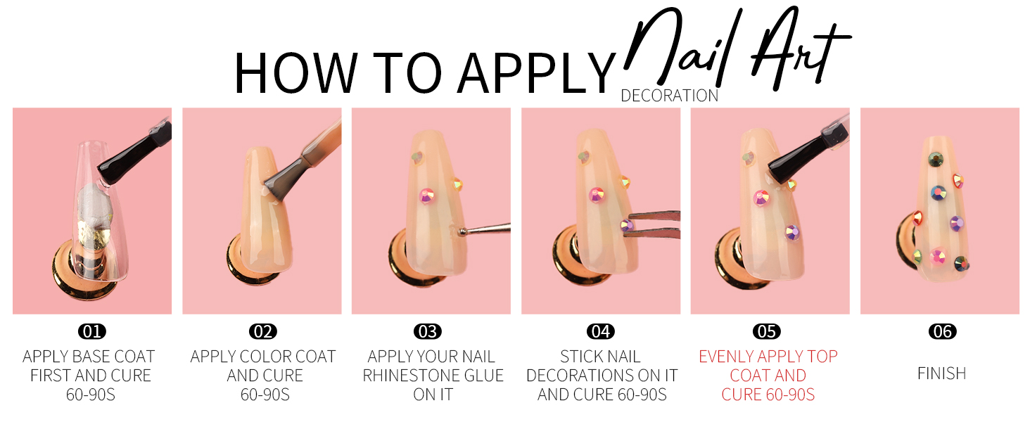 How To Apply Nail Art Sticker & Nail Art Decoration