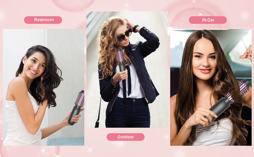 Cordless Curling Iron Brush