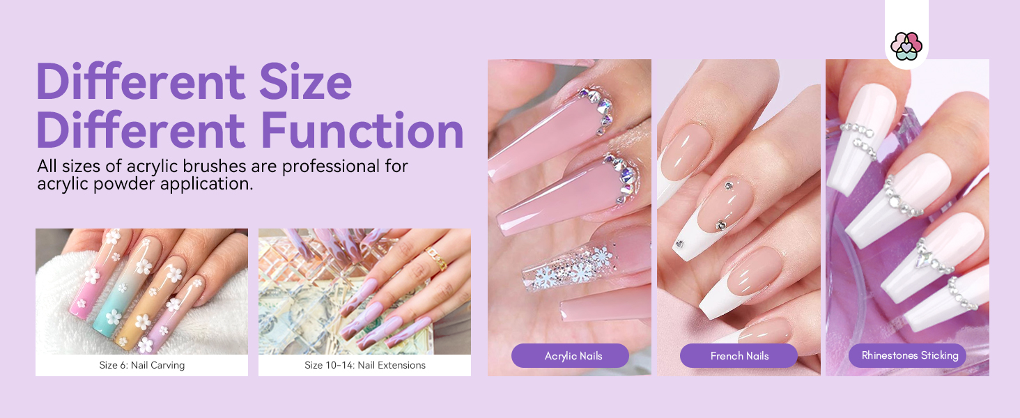 nail brushes for acrylic application