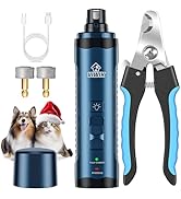 VIWIK Dog Nail Grinder, Dog Nail Trimmers with LED Lights, Pet Nail Clippers Kit for Large Medium...