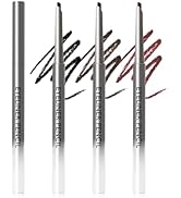 3 Pcs Eyeliner Pencil Set, Waterproof Waterline Black Brown Burgundy Cream Gel Eyeliner, Long-Las...