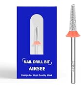 AIRSEE Tungsten Carbide Acrylic Nail Drill Bit Efile Electric File Machine Head Tip for Manicure ...