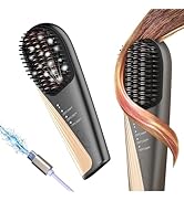 SATOCVAY Cordless Hair Straightener Rechargeable for Travel, Wireless Curling Brush for Women Gra...