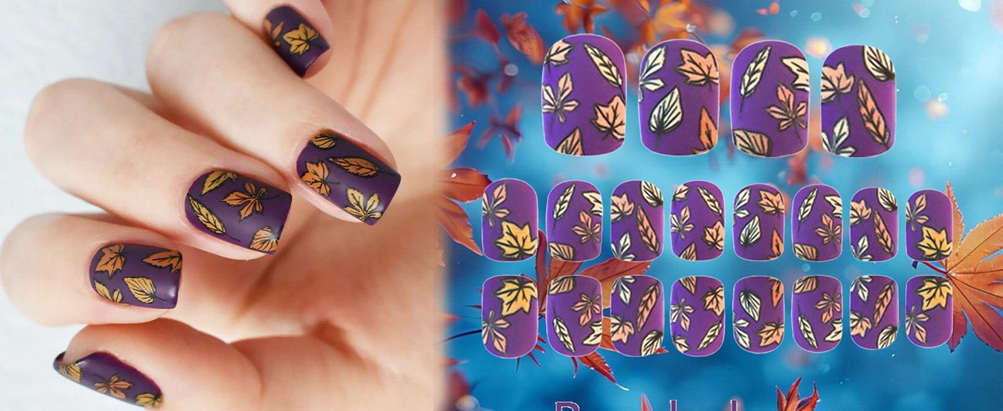 Maple Leaf Press on Nails