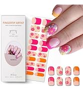 Pureglow Co Semi Cured Gel Nail Strips 20Pcs Gel Nails for Use with Any UV/LED Nail Lamp Easy to ...