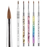 PANA 3D Kolinsky Acrylic Nail Art Sculpture Brush with Silver Metal Non-Slip Grip Handle for Mani...