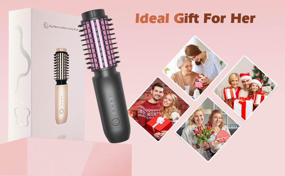 Cordless Curling Iron Brush