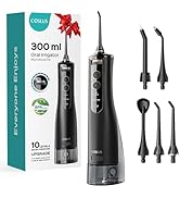 COSLUS Cordless Water Flosser & Dental Pick for Teeth, Braces, Gums Care - Advanced 10 Pressure S...