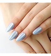 Almond Press On Nails Cat Eye Press on Nails with Glue for Women Ashionable Gel False Nails Reusa...