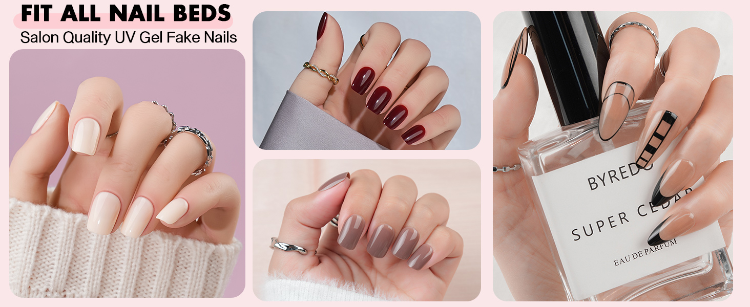 solid color press on nails