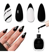 AZUREBEAUTY Nail Polish,Black Quick Dry Complete Natural Super Lustrous,Professional for DIY Mani...