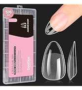 Beetles Gel Nail Tips 576Pcs Pre-shape Short Almond Etch-X Nail Tips,12 Sizes Soft Nail Tips Half...