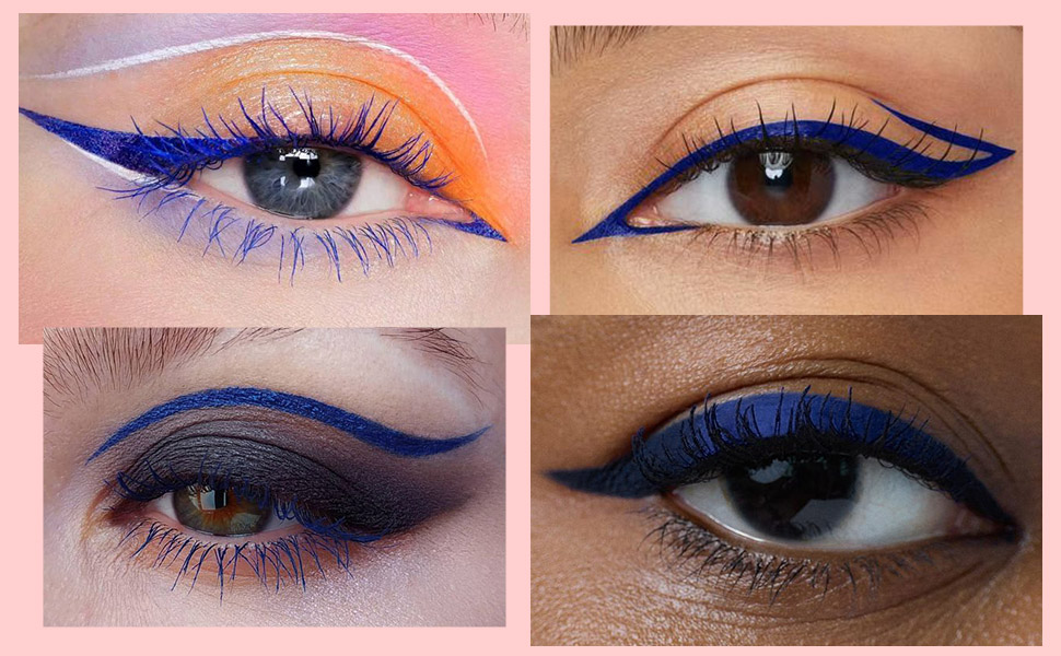 1Pcs Dark Blue Liquid Eyeliner Waterproof Dark Blue Eye Liners for Women