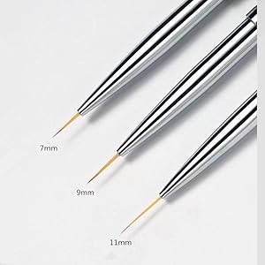 3Pcs Nail Art Liner Brushes Set