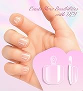 krofaue Kids Nail Tips with Handle - 240Pcs Soft Gel Press on Nails for Girls & Children for Easy...