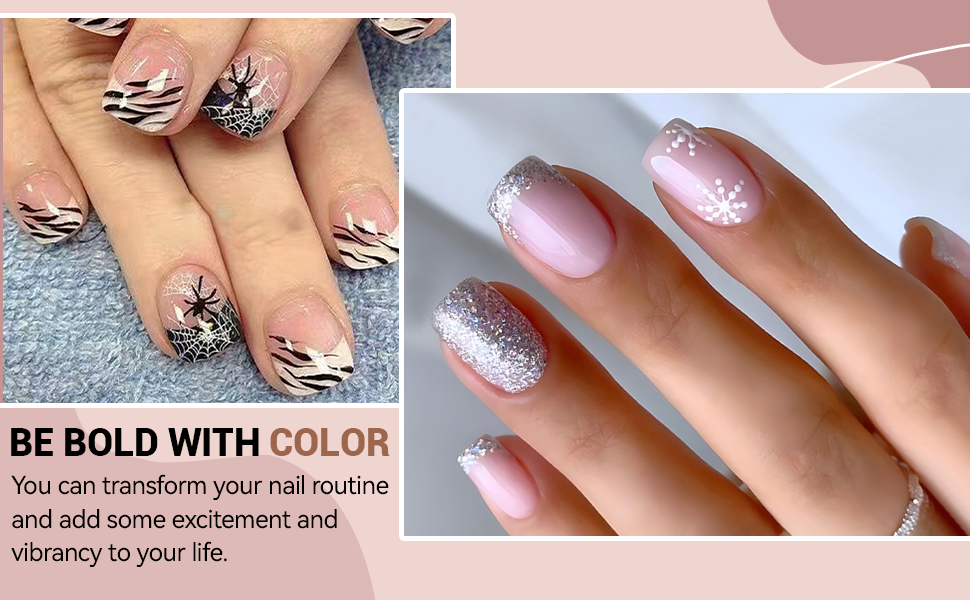 This product has a special design on it. It makes your nails stylish, creative, and fresh.
