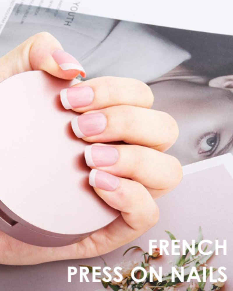 Natural French Fake Nails