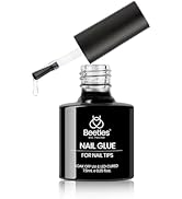 Beetles 9 in 1 Nail Glue Gel for Nail Tips and Clear Acrylic Nails Long Lasting, Curing Needed UV...