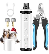 VIWIK Dog Nail Grinder with Dog Nail Trimmers, Dog Nail Clippers Kit for Large Medium Small Dogs ...