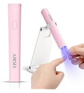AIRSEE Mini Handheld UV Light for Gel Nails with Stand,Portable Rechargeable Nail Lamps,2 Timers ...