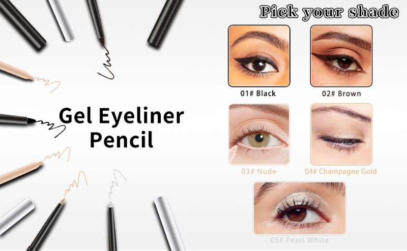 black brown Eyeliner pencil waterline prime mature older women 60 plus gel best soft silver glitter
