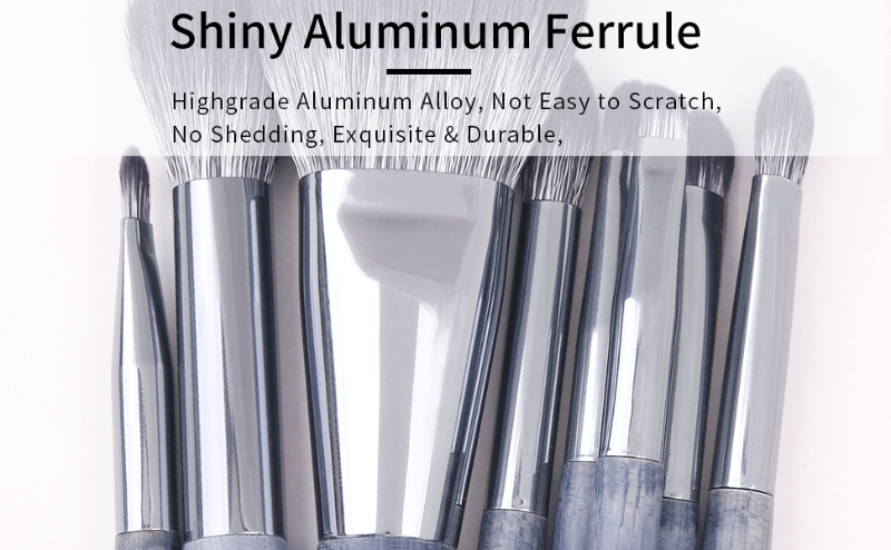 Shiny Aluminum Ferrule, Not Easy to Scratch, No Shedding, Exquisite & Durable