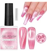 Makartt Gel Nail Polish, Cat Eye Glitter Gel Polish Summer Gel Polish with Magnet Stick Soak Off ...