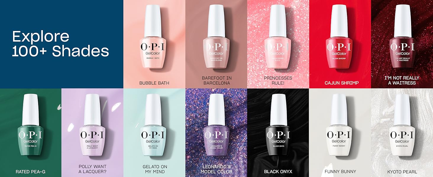 OPI GelColor Jaw-Droppin Shades 100+ gel nail polish professional iconic colors