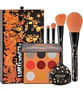 docolor Makeup Brush Set,5PCS Halloween Goth Makeup Brushes Powder Contour Eyeliner Brow Eyeshado...