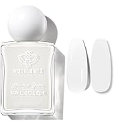 modelones White Nail Polish, 15 ml Jelly Milky White Nail Polish, Sheer Clear Nail Polish Quick D...