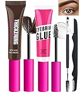 Brow Gel Kit-Espresso Thickening Tinted Eyebrow Mascara Gel & Clear Setting Brow Glue, Brow Lift ...