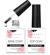 Makartt Gel Top Coat and Base Coat Set, No Wipe Shine Finish Soak Off Gel Base Top Coat Long Last...