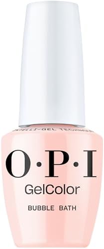 OPI GelColor Bubble Bath | Sheer Nude Pink Crème LED Cure Gel Nail Polish | Salon-Quality Shine, Long-Lasting Wear | Vegan & HEMA Free | 0.5 Fl Oz